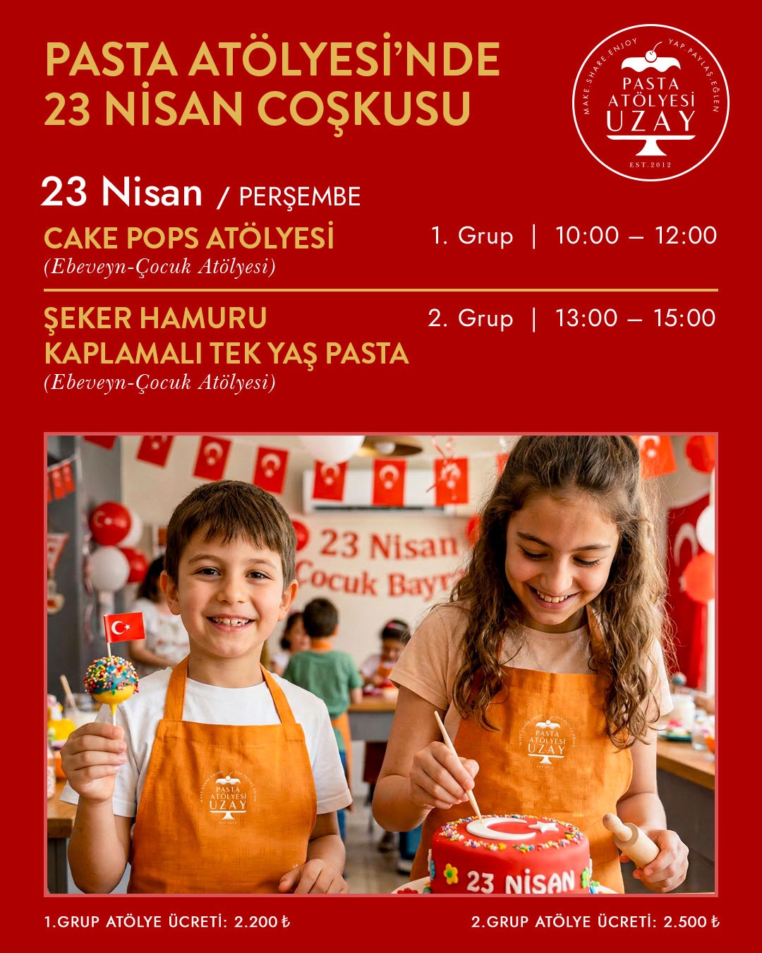 23 Nisan - Ebeveyn Çocuk Atölyesi (3-9 Yaş)