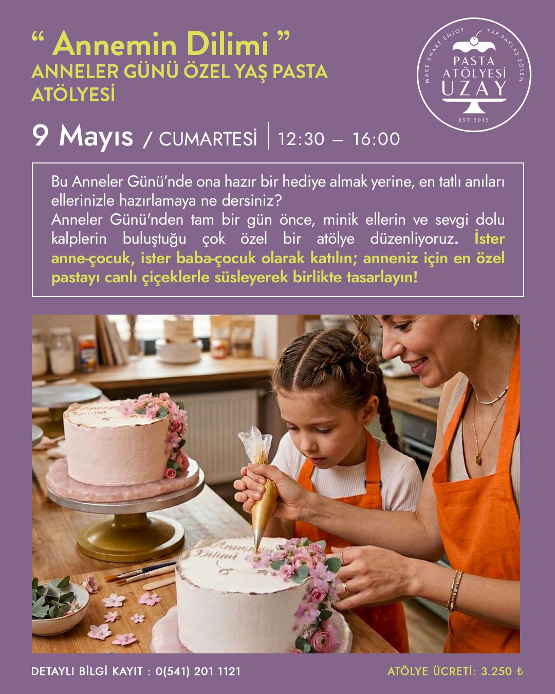 Anneler Günü Yaş pasta Atölyesi